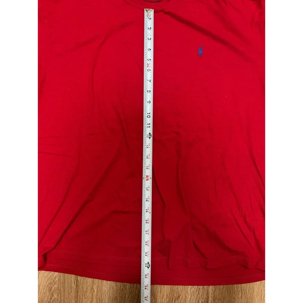 Polo Ralph Lauren Mens Red Short Sleeve Pony Logo T-Shirt XXL 100% Cotton